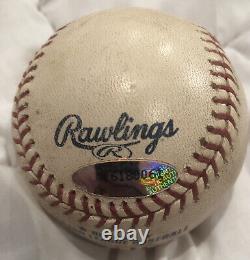 Roger Clemens Victoire n°330 5/9/2005 Balle de baseball signée utilisée lors du match MLB Auth Astros