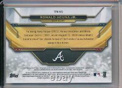 Ronald Acuna Jr Braves 2019 Topps Triple Threads Jeu Used Relic Auto 3/3
