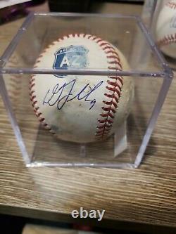 SOLDE ! Balle de baseball utilisée en jeu signée par DJ Lemahieu, magnifique autographe Yankees JSA COA