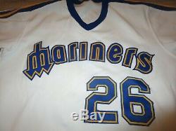 Seattle Mariners 1983 Mlb Baseball Jeu Utilisé Worn Rawlings Jersey 40
