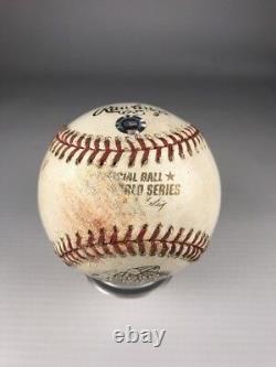 Série mondiale 2003 Marlins Yankees Match 4 Balle de baseball utilisée lors du match avec hologramme de la MLB