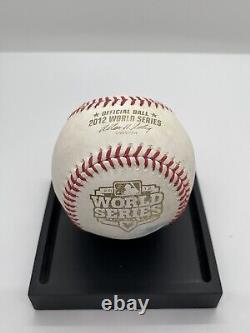 Série mondiale de la MLB 2012 Giants & Tigers Balle de baseball utilisée lors du jeu Rawlings ROMLB
