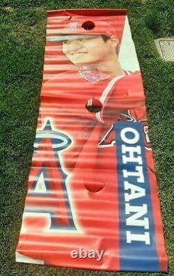 Shohei Ohtani Anaheim Stadium Jeu Utilisé Affichage 2018 Vinyl Banner Rare Angels