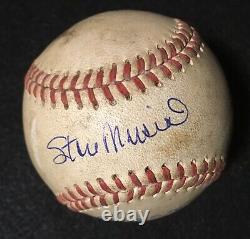 Stan Musial 1949 Jeu Utilisé Baseball Autographié Authentification Multiple