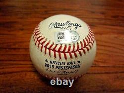 Tommy Pham Rays 2019 Alds Jeu 1 Jeu Utilisé Single Baseball 10/4 Vs Astros Hit #4