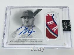 Topps Dynasty Mike Trout Autograph Patch 5/5 Angels Game Used Patch Logo 2020 Topps Dynasty Mike Trout Autograph Patch 5/5 Angels Game Used Patch Logo