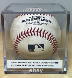 Trevor Story Rbi Double Career Hit #810 Baseball Red Sox A Utilisé Par Jeux 6/4/2022