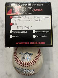 'Utilisation d'une balle de jeu de Derek Jeter lors de sa dernière saison - Dernier match au Tropicana Field le 17/09/14 MLB'