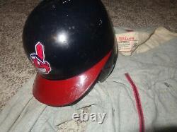 Vintage 1990 Jeux Utilisés Cleveland Indiens Rawling's Base Bating Helmet Abc