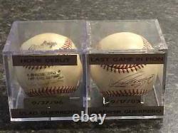 Vladimir Guerrero Signed Game Used Expos Home Debut & Last Home Game Baseballs
