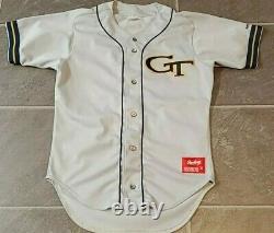 Vtg 80's 90's Georgia Tech Game Used Rawlings Baseball Jersey #6 Sz 42 Stitched