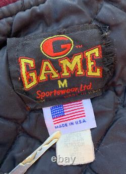 Vtg Game Sportswear Ltd Letterman Varsity Veste USA Made Taille 40 Cuir / Laine