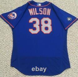 Wilson Taille 48 #38 2020 New York Mets Jeu Utilisé Jersey Road Blue 41 Mlb
