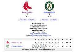 Xander Bogaerts Game-used +fielded Baseball Red Sox Ss Enregistrement 1094e Game 6/3/22