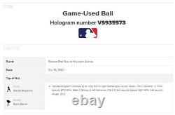 Xander Bogaerts Red Sox Alcs Jeu Utilisé Double Baseball 10/16/2021 Hit Vs Astros