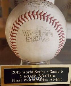 Yadier Molina Finale World Series At-bat! Jeu Utilisé Baseball 2013 Cardinals Ws