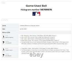 Yuli Gurriel Astros Jeu Utilisé Baseball Single 7/6/2021 Al Batting Champ Hit #657