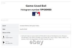 Yuli Gurrlel Astros Jeu Utilisé Rbi Single Baseball 9/18/2022 60e Logo Hit #855